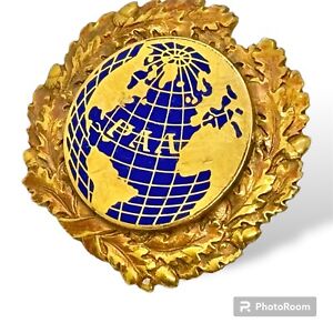 Vintage 1945-1958 Pan Am Airways (PAA) Flight Crew Hat Badge in 10K Gold Filled
