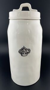 Vintage Rae Dunn Collection Large Crown Canister Have A Royal Day