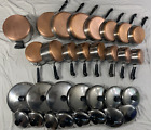 31 pc Vintage REVERE WARE Copper Bottom Stainless Skillets Sauce Pans Dutch Oven