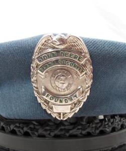 Vintage John Deere Foundry Illinois Plant Security Cap Obsolete Badge Hat