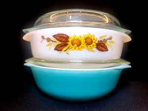 RESERVED for "M" Vintage Pyrex "Sherbrooke" Australia Casserole Dish W/Lid