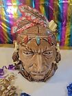 Vintage McCoy Pottery USA Indian Head Native American Cookie Jar 1950s