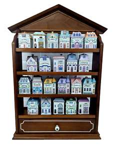 Lenox Spice Village Vintage 1989 Spice Jar INCOMPLETE Set 22 Houses & Rack