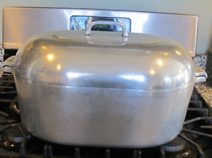 Nice! VTG Wagner Ware Sidney 0 Magnalite Turkey Roaster 4269-M With Trivet