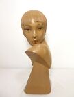 VTG Art Deco 1929 CERAMIC FLAPPER GIRL MILLINERY HAT DISPLAY Mannequin Head RARE