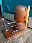 antique Mechanical WOOD Hat Stretcher Milliner's Mold Form Sizer Display c1900