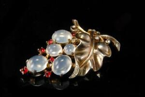 VINTAGE TRIFARI ALFRED PHILLIPE JELLY BELLY STERLING GRAPE HAT DRESS PIN MR