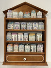 Vintage 1989 Lenox Spice Village complete 24 set with display rack shelf
