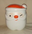 *RARE* VTG NAPCO SANTA CLAUS COOKIE JAR & LID CANISTER 7 1/2" Tall #KX2691