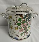 Vintage Gucci Ice Bucket Wine Cooler Accornero Flora Equestrian Theme Handle Lid