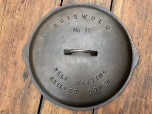 Griswold Cast Iron Fully Marked Low Dome #11 Skillet Lid
