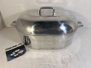 Vintage Magnalite GHC Roaster USA 19 9/16 X 18 5/8" 3 Pc 12 Quart Pot/Dutch Oven