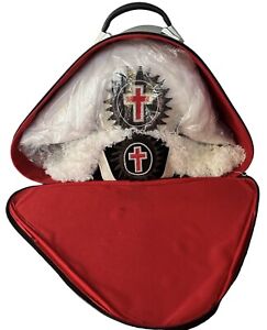 Vintage Freemason Masonic Knights Military Officer Chapeau Bicorn Felt Hat (2)