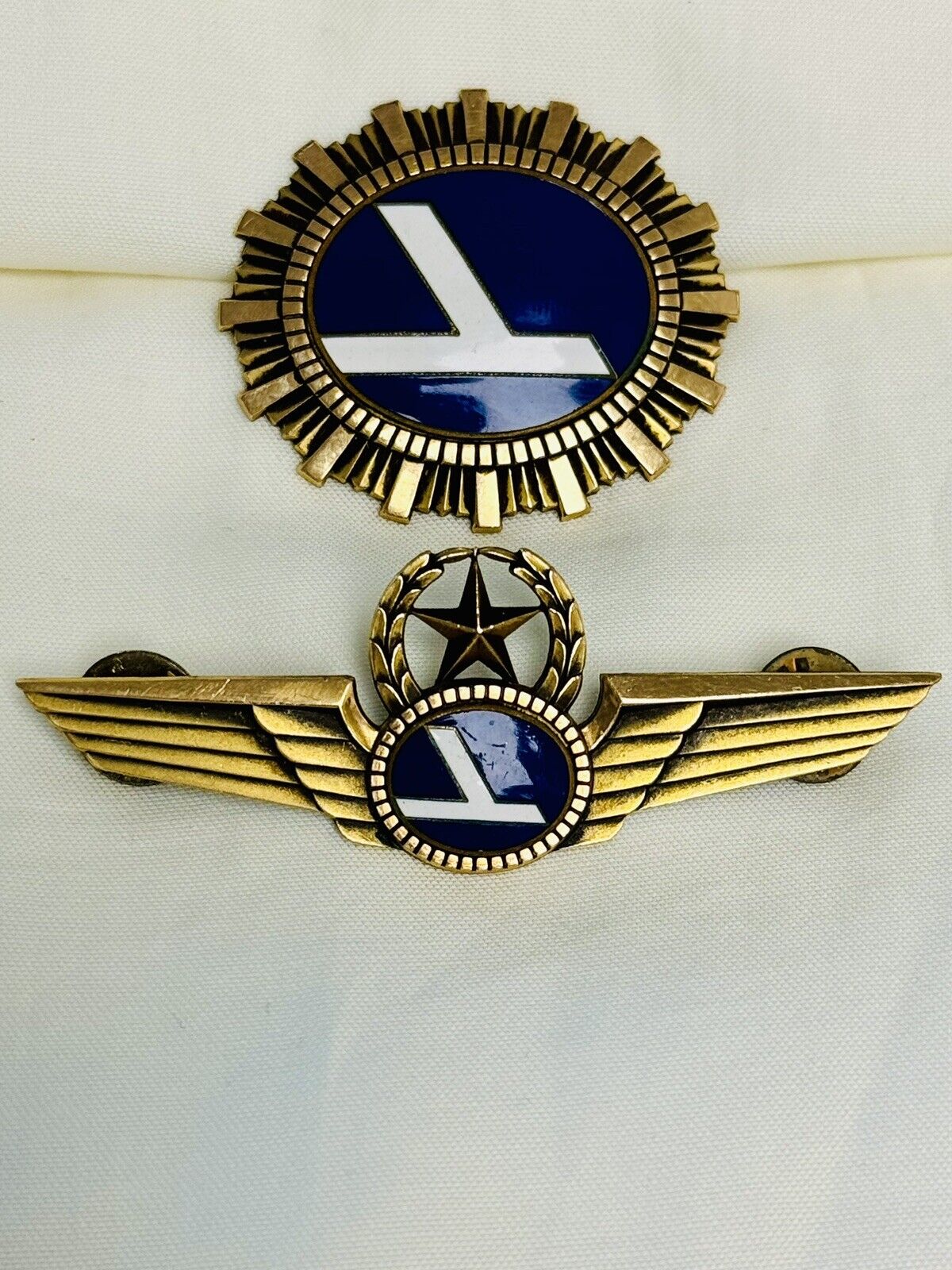 Vintage Eastern Airlines Senior Captains One Star Pilot Wings Pin & Hat Pin