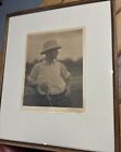 Laura Gilpin Portrait Early Photo American 1928 Unknown Man with Hat Hand signed
