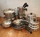 Vintage REVERE WARE 1801 Copper Bottom 23 PC Cookware Set Pots Pan Steam Wok Lid