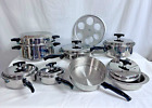 NEW! Vintage Kitchen Craft MultiCore Pot Pan Lot Set Stainless Cookware