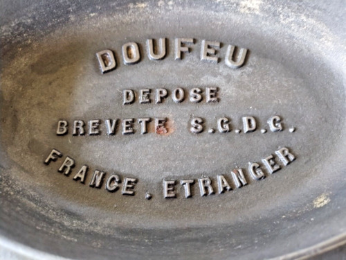 RARE ANTIQUE 1930's LE CREUSET DOUFEU COUSANCES 4L Cast Iron Dutch Oven
