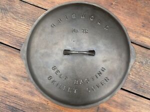 Griswold Cast Iron Fully Marked Low Dome #12 Skillet Lid