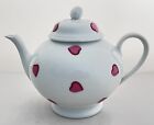 PORTHAULT & LIMOGES of France: Vintage Teapot “Coeurs” Pink Hearts Porcelain