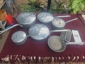 Vintage MAGNALITE GHC BLACK ANODIZED ALUMINUM PANS W/ LIDS SET OF 1 1 Pcs USA