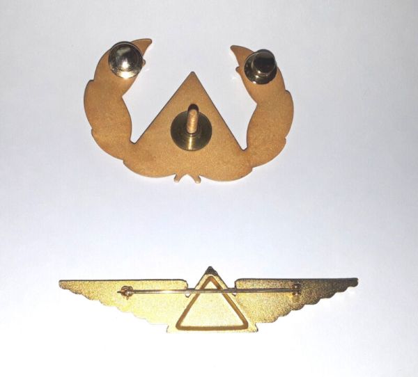 Delta Pilot Wings Airlines Hat Pin Vintage set