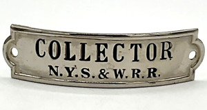 RARE Vintage Collector Metal Cap Hat Badge Emblem Railroad NYS & WRR New York