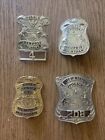 Vintage Set Of 4 Memphis Michigan Police Badges Hat Badge Chief *Collectors Only
