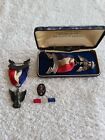 Vintage Boy Scouts of America Eagle Scout Collection Rob 1 & 3 Hat Pin & Ribbon