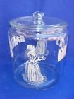 Vintage 1930s Baker's Chocolate Jar w/ Orig. lid, Tom's Peanut Lance Candy store