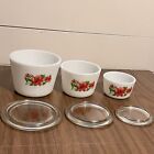 McKee Glass Company Amaryllis Stacking Canisters Depression Era Very Rare 1920s