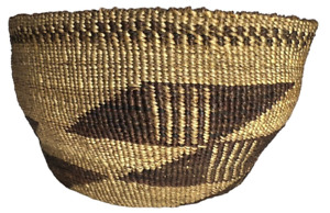 Vintage MODOC Klamath BASKET Womens HAT Twined BOWL Native American Indian