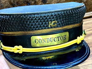Vintage ILLINOIS CENTRAL RAILROAD CONDUCTOR HAT Antique Train IC Conductors Cap