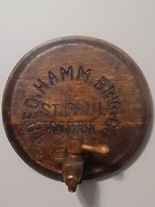 Vintage Hamm's Beer Keg Lid Barrel Sign Theo Hamm Bros Co St. Paul MN Very Rare