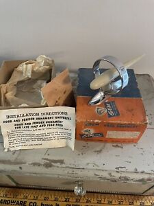 1940s NOS Gem Bombsight Hood ornaments Vintage Ford Hot Rod Luminous Torpedo