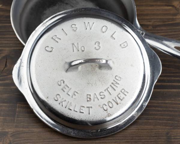 Griswold No 3 Lid 463 Chrome Self Basting Skillet Cover #3 709 Cast Iron Skillet