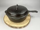 Griswold Cast Iron Hammered 10" Chicken Fryer Skillet Hinged Lid 2028 No. 8