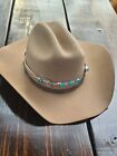 VTG Navajo .925 Silver Turquoise Hat Band