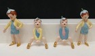 Vintage Pixies With Flower Hats Figurines - Set Of 4