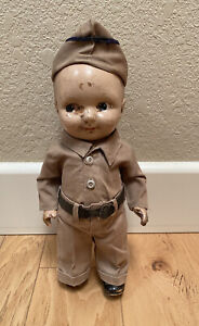 Vintage/Antique Buddy Lee Doll Original Clothing & Wing Patch Hat Pilot? As-Is