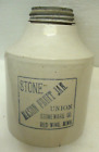 Antique (1899) Red Wing Union Stoneware Pottery Mason Fruit Jar 1/2 Gallon w/Lid