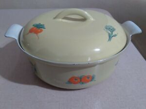 Vintage unique Robert Markley Descoware Dutch w/ Lid MCM Belgium Enamelware
