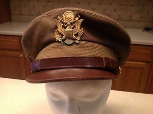 Military Hat Vintage WWII Era US Military Army Hat Wool Size 7 United States