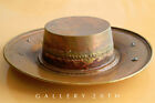 WOW! MID CENTURY MODERN BRUTALIST HAMMERED COPPER WESTERN HAT WALL ART! VTG 50'S