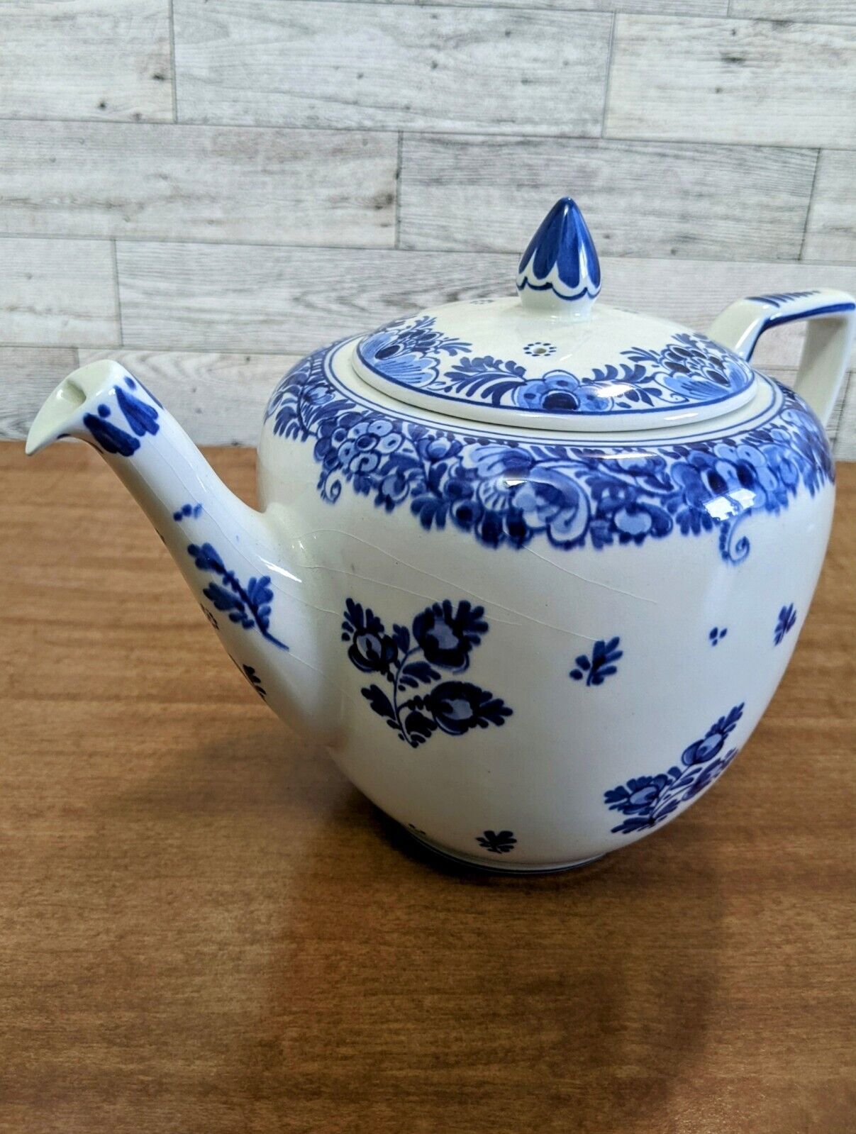 Vintage Royal Delft De Koninklijke Porceleyne Fles Teapot Hand Painted