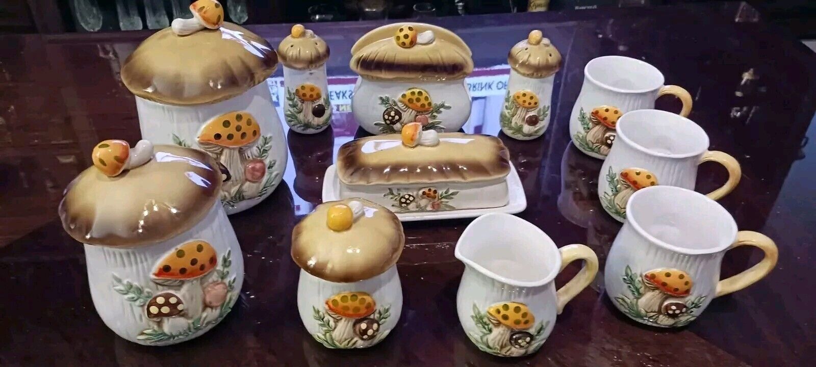 Vintage 1978 Sears & Roebuck Co Merry Mushroom Set