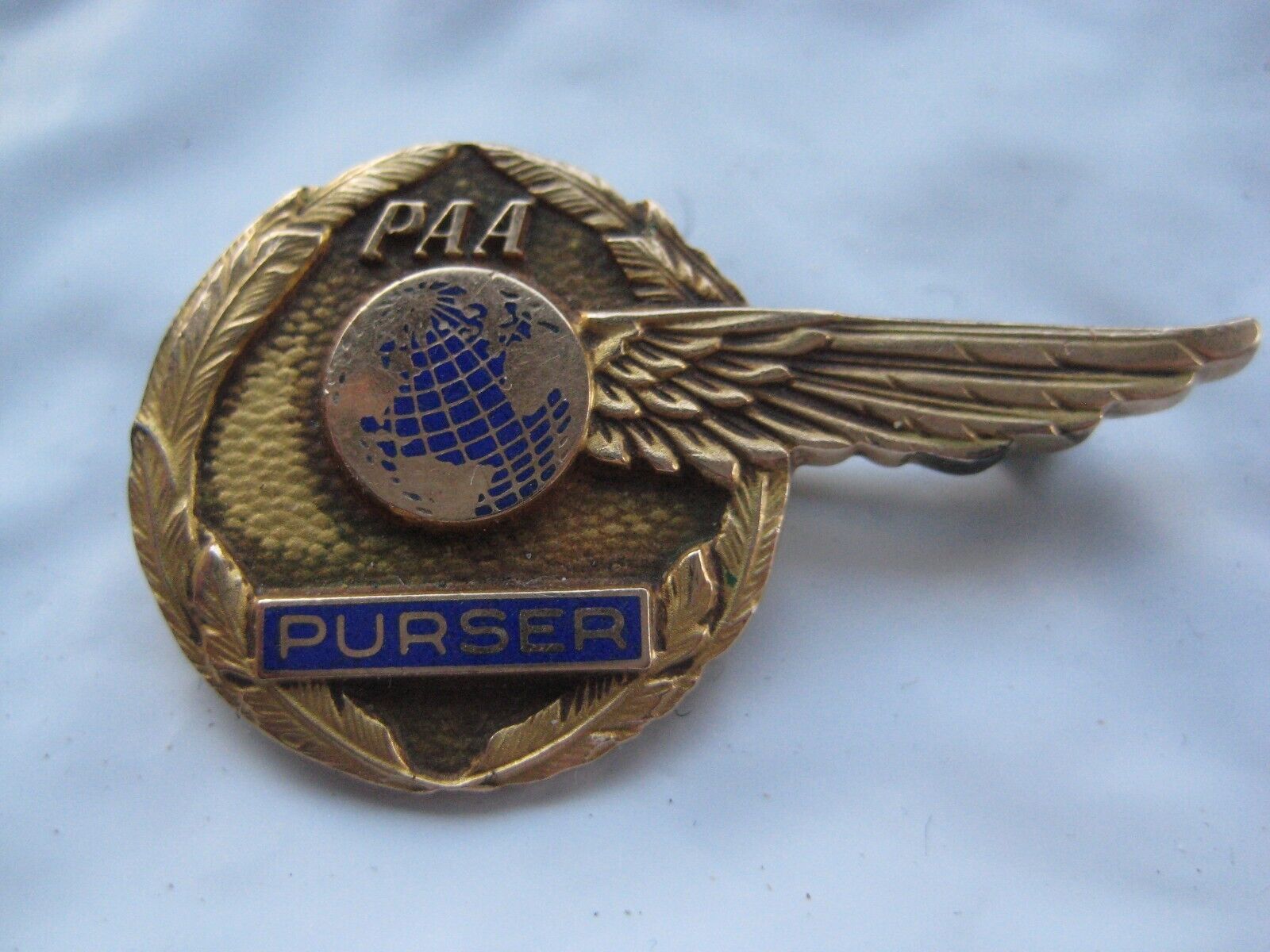Vintage Pan American Airways PAA Purser Uniform Hat/Lapel/Tie Pin/Badge