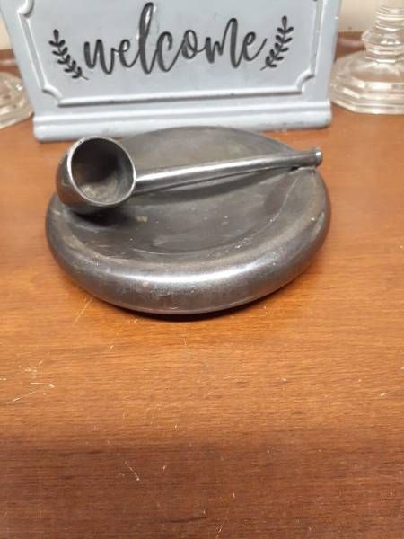 Vintage Sterling Silver Pipe Jar Humidor Lid Tested 250 Grams
