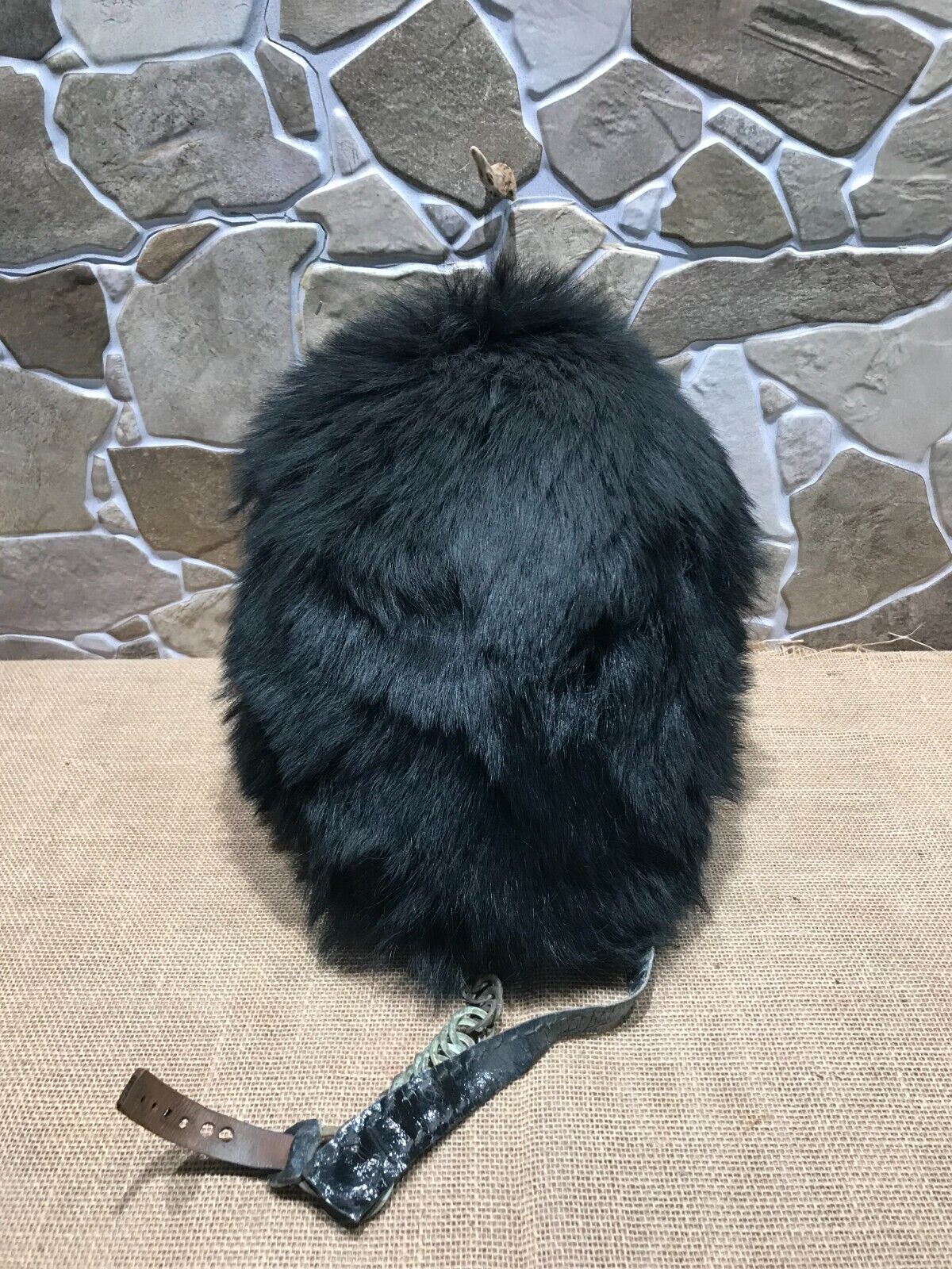 Vintage 1967 Bearskin Hat British General Foot Guards Helmet Cap Burkholder Furs
