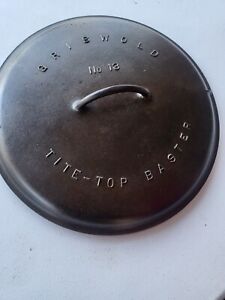 Griswold Slant letter Cast Iron #13 Self Basting Dutch Oven Lid